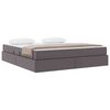 vidaXL Lit avec rangement et matelas avec matelas Gris 180 x 200 cm