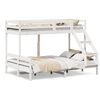 vidaXL Lit superpos&eacute; sans matelas 80x200/140x200 cm blanc bois massif