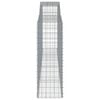 vidaXL Paniers à gabions arqués 5 pcs 400x50x140/160 cm Fer galvanisé