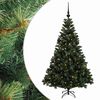 vidaXL Sapin de No&euml;l artificiel avec boules 120 cm 150 LED Blanc chaud
