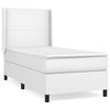 vidaXL Sommier &agrave; lattes de lit avec matelas Blanc 90x200 cm Similicuir