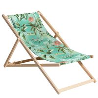 Madison Chaise de plage en bois Mauel 55x90x87 cm bleu