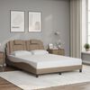 vidaXL Cadre de lit Viana avec LED sans matelas cappuccino 140x200 cm