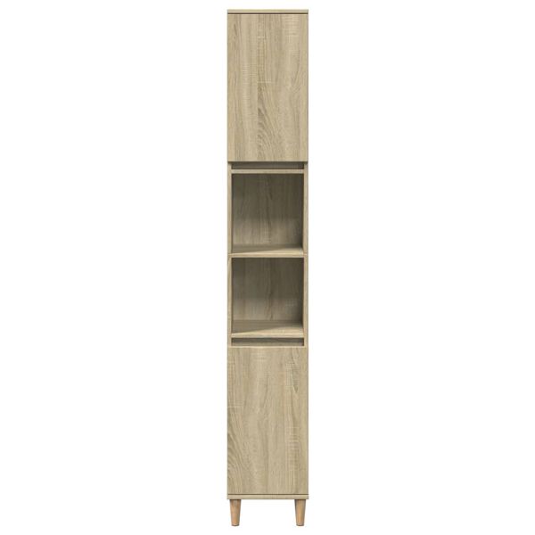 vidaXL Armoire salle de bain ch&ecirc;ne sonoma 30x30x190 cm