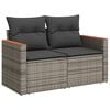 vidaXL Salon de jardin avec coussins 13 pcs gris r&eacute;sine tress&eacute;e