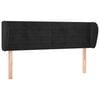 vidaXL T&ecirc;te de lit avec oreilles Noir 147x23x78/88 cm Velours