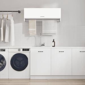 vidaXL Garde-robe blanc 100x32,5x35 cm bois d'ing&eacute;nierie