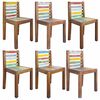 vidaXL Chaises &agrave; manger lot de 6 bois de r&eacute;cup&eacute;ration solide
