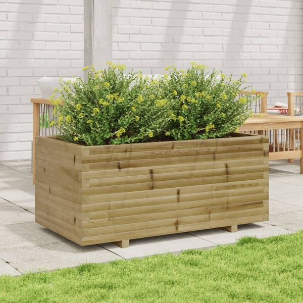 vidaXL Jardini&egrave;re 110x60x49,5 cm bois de pin impr&eacute;gn&eacute;