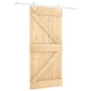 vidaXL Porte coulissante Naturel et Blanc 90 x 210 cm
