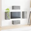 vidaXL Ensemble meuble TV 4 pcs Gris b&eacute;ton Bois d'ing&eacute;nierie