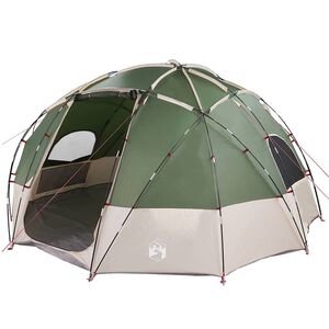 vidaXL Tente de camping avec toit Vert 475 x 475 x 235 cm Polyester