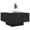 vidaXL Table basse avec lumières LED noir 55x55x31 cm