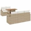 vidaXL Ensemble de canap&eacute; de jardin 6 pc Beige et cr&egrave;me