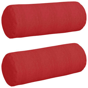 vidaXL Coussins d'accent 2 pcs Rouge &Oslash; 25 x 70 cm tissu