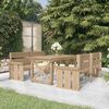 vidaXL Ensemble &agrave; manger de jardin 3 pcs Bois de pin impr&eacute;gn&eacute;