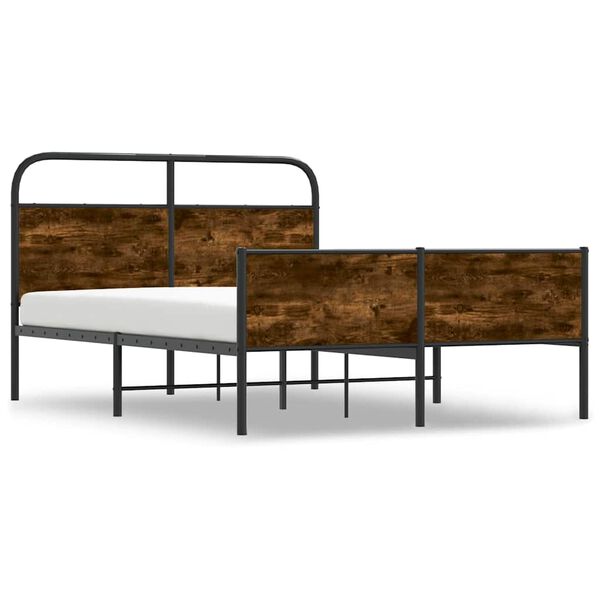 vidaXL Cadre de lit sans matelas 140x190 cm ch&ecirc;ne sonoma