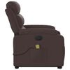 vidaXL Fauteuil inclinable de massage électrique Marron foncé Tissu