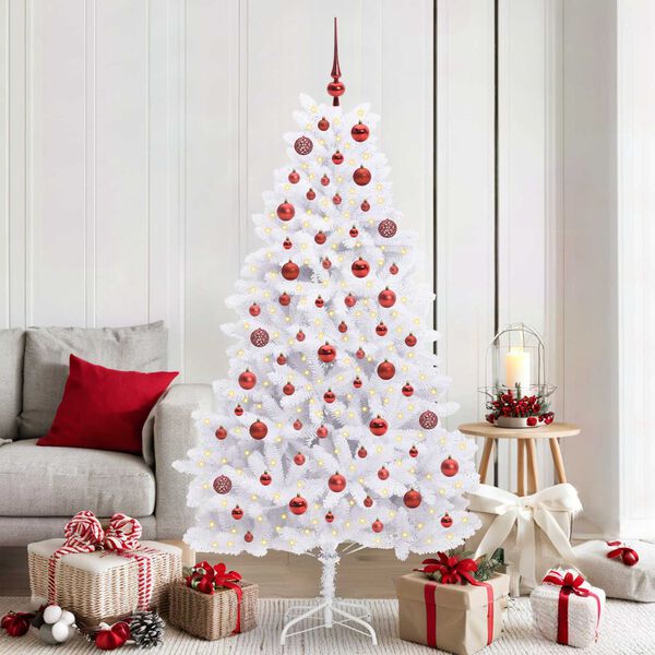vidaXL Sapin de No&euml;l Artificiel &agrave; Branches Articul&eacute;es Blanc 180 cm