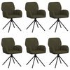 vidaXL Chaises de salle &agrave; manger pivotantes 6 pcs Simili daim