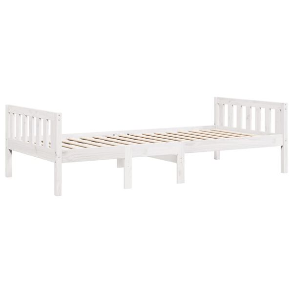 vidaXL Lit pour enfants sans matelas blanc 90x190cm bois de pin massif