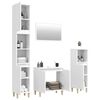 vidaXL Ensemble de meubles de salle de bain 4 pcs blanc brillant