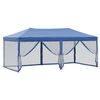 vidaXL Tente de r&eacute;ception pliable avec parois Bleu 3x6 m