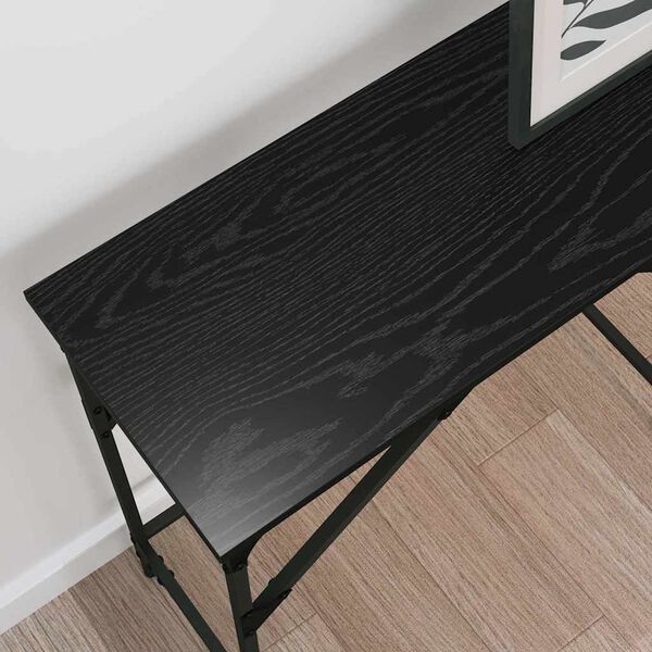 vidaXL Table console Ch&ecirc;ne noir 140 x 29 x 75 cm Bois d'ing&eacute;nierie