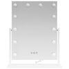 vidaXL Miroir de Coiffure LED Blanc 44 x 10 x 53 cm Verre et acier