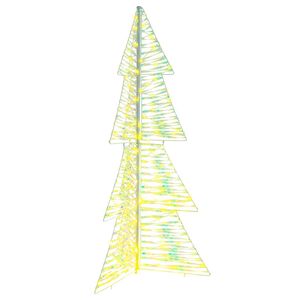 vidaXL Sapin de Noël avec 160 LED Blanc chaud 150 cm PET