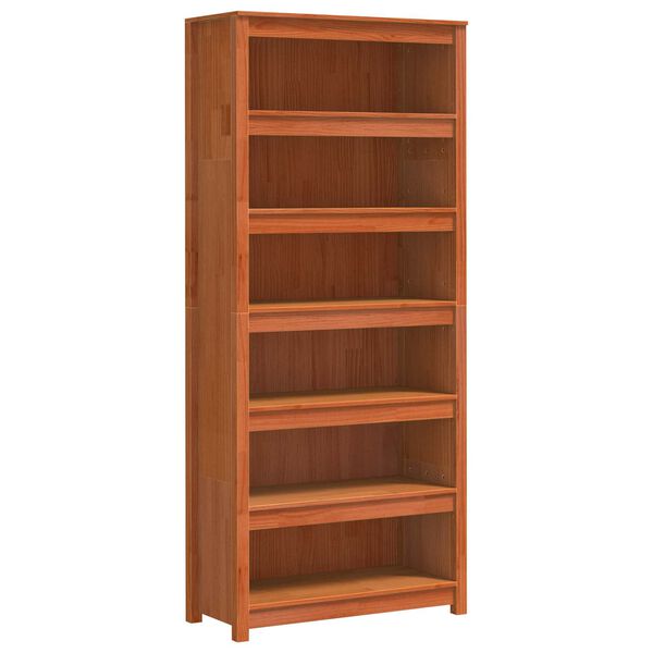 vidaXL Biblioth&egrave;que Cire marron 80 x 35 x 183 cm Bois de pin massif