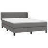 vidaXL Sommier &agrave; lattes de lit avec matelas Gris 140x200 cm Similicuir