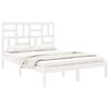 vidaXL Cadre de lit sans matelas blanc bois massif 140x200 cm