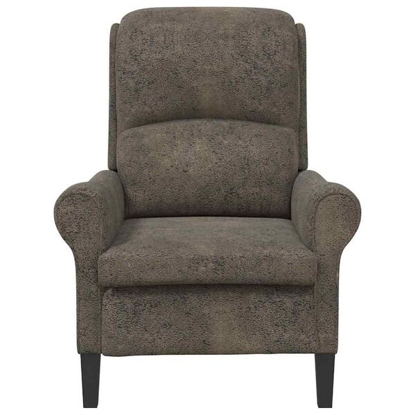vidaXL fauteuil Gris fonc&eacute; 76 x 94 x 102 cm Simili cuir