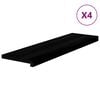 vidaXL Marches d'escalier 4 pcs brun-noir 90x30x2 cm ch&ecirc;ne massif
