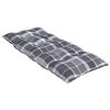 vidaXL Coussins de chaise &agrave; dossier haut lot de 4 motif carreaux gris