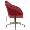 vidaXL Chaises pivotantes &agrave; manger lot de 6 rouge bordeaux tissu