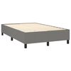vidaXL Sommier &agrave; lattes de lit avec matelas Gris fonc&eacute; 120x200cm Tissu