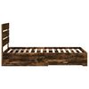 vidaXL Cadre de lit Ch&ecirc;ne fum&eacute; 90 x 190 cm Bois d'ing&eacute;nierie