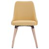 vidaXL Chaises &agrave; manger lot de 6 jaune tissu