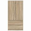 vidaXL Armoire Ch&ecirc;ne Sonoma 79,5 x 49 x 156 cm Bois d&rsquo;ing&eacute;nierie