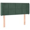 vidaXL T&ecirc;te de lit &agrave; LED Vert fonc&eacute; 83x16x78/88 cm Velours