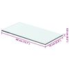 vidaXL Panneaux d'&eacute;tag&egrave;re 2 pcs Verre Transparent 40 x 15 cm