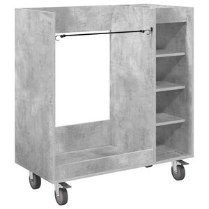 vidaXL Armoire de Golf avec roue Uni Gris b&eacute;ton 90 x 45 x 98 cm