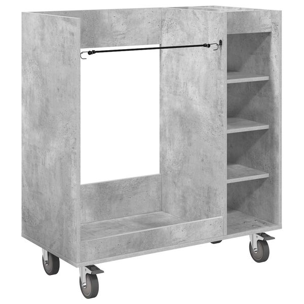 vidaXL Armoire de Golf avec roue Uni Gris b&eacute;ton 90 x 45 x 98 cm