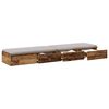vidaXL Tiroirs de lit avec tiroir Bois ancien 150 x 36,5 x 16,5 cm