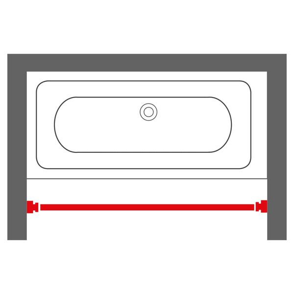 Sealskin Tringle de rideau de douche télescopique 185 cm Chrome