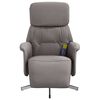 vidaXL Fauteuil inclinable de massage avec repose-pieds taupe tissu