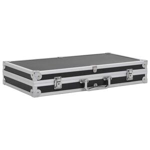 vidaXL Mallette pour arme &agrave; feu Aluminium ABS Noir