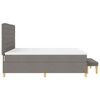 vidaXL Lit &agrave; ressorts avec matelas Taupe 180 x 200 cm tissu